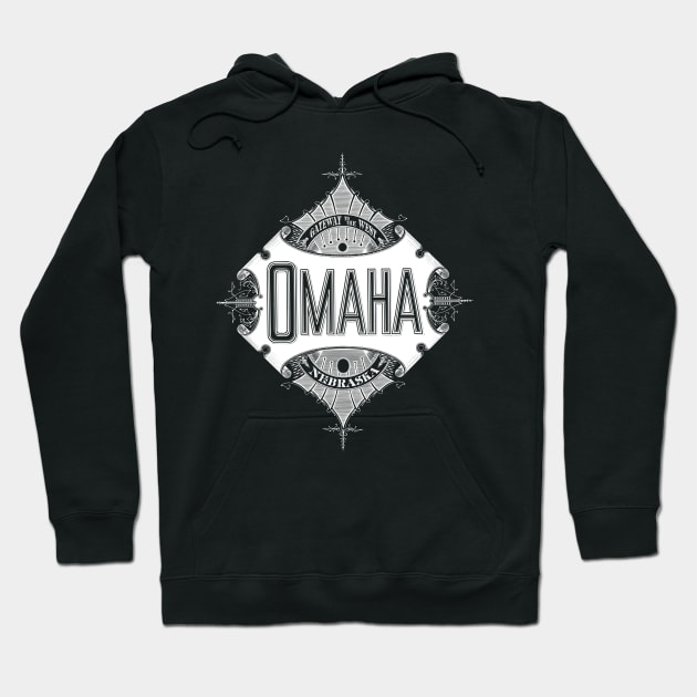 Vintage Omaha, NE Hoodie by DonDota